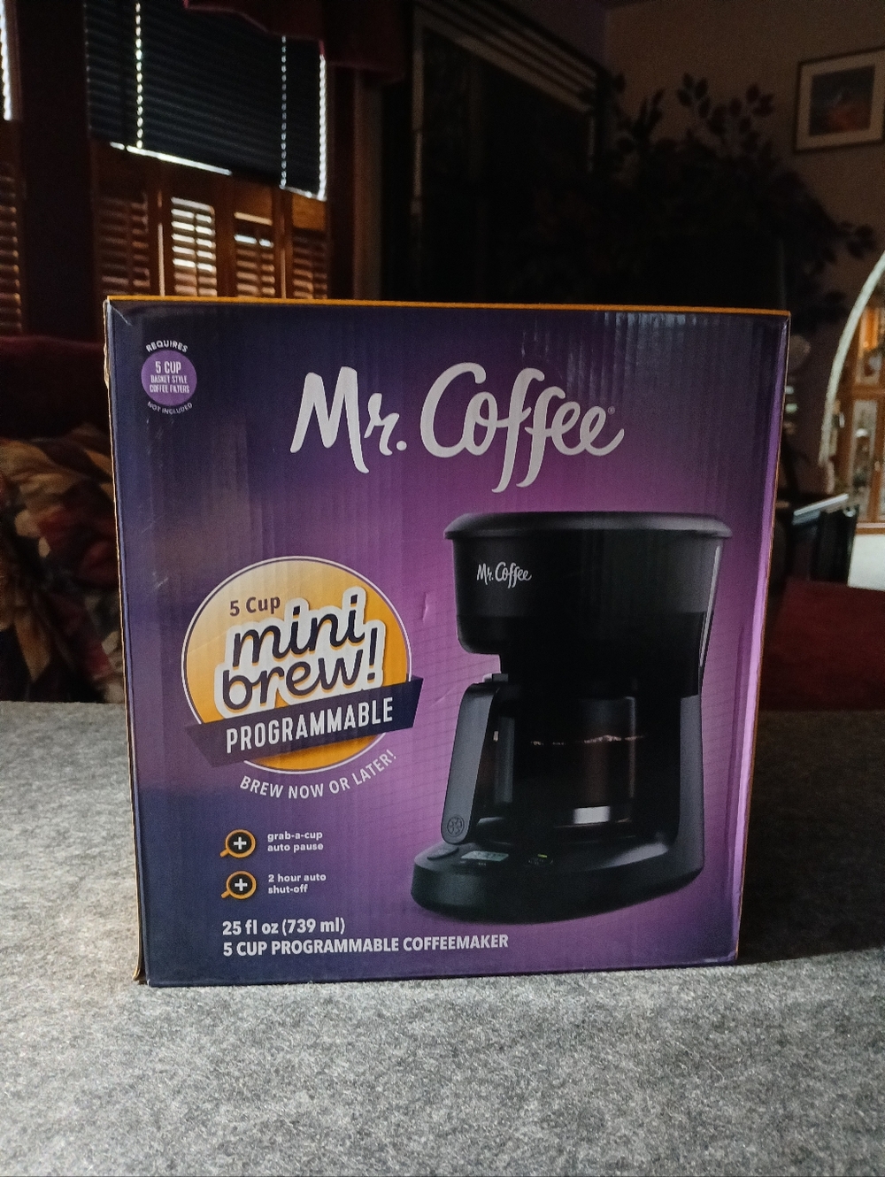 Mr Coffee Black 5-Cup Mini Brew Programmable Coffeemaker